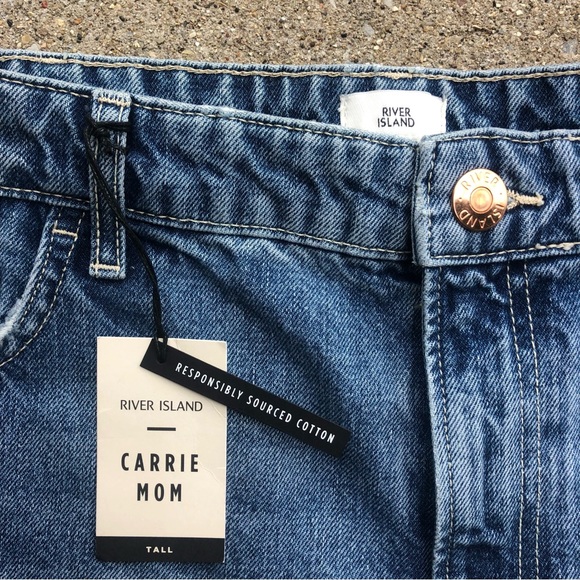 New River Island Distressed Mom Jeans US Size 14 - Picture 4 of 9